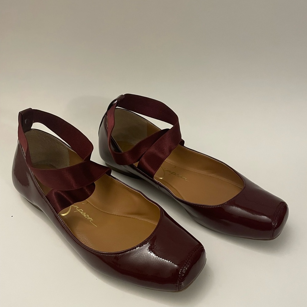 Jessica Simpson Maroon Ballet Flats